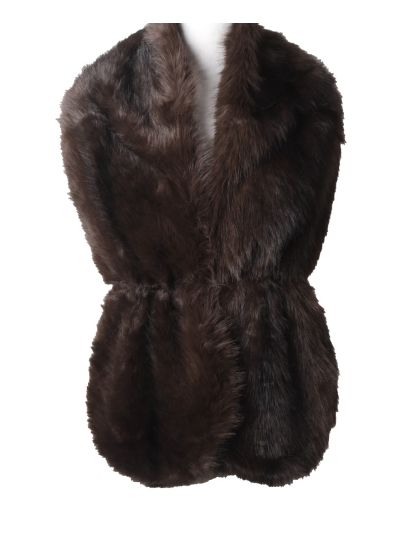 Kustbont stola met gemêleerd effect