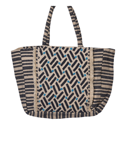 Geweven shopper met kralen