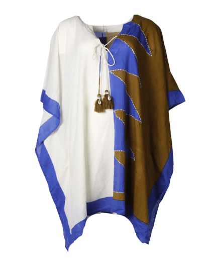 Kaftan met colorblock print
