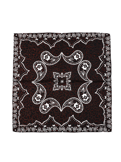 Satijn bandana sjaaltje met luipaardprint