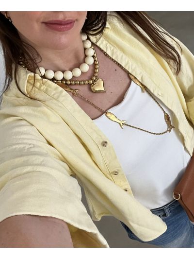 Lange ketting met visjes