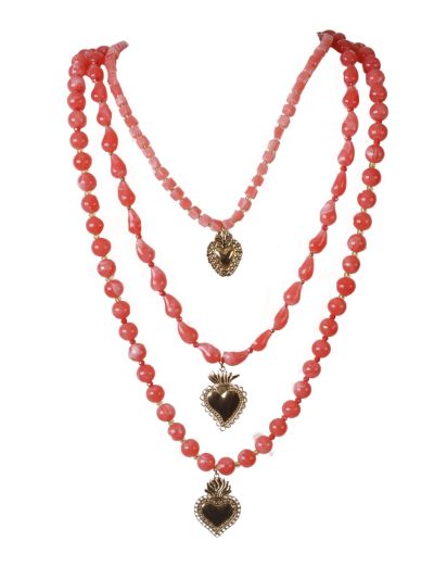 Lange kralenketting met bedels