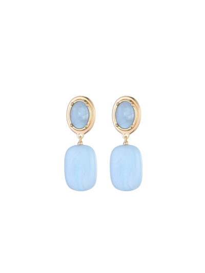 Oorbellen met marmerlook hanger