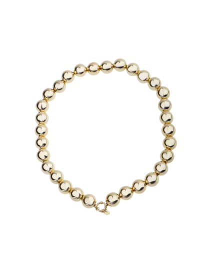 Goudkleurige kralenketting met boeisluiting