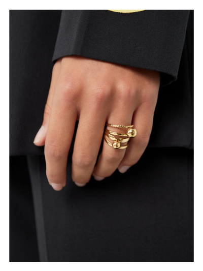 Gelaagde ring in goud