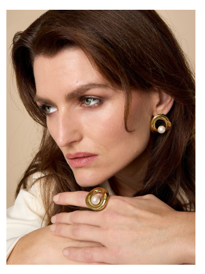 Ornament ring met parel