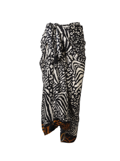 Sarong met mixed dierenprint