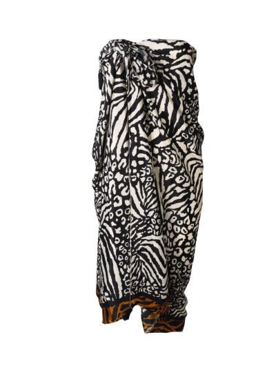 Sarong met mixed dierenprint