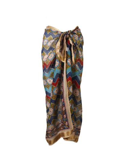 Sarong met zigzag print