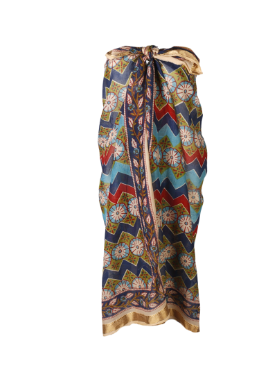 Sarong met zigzag print