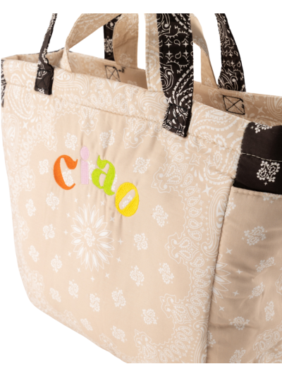 Senna gewatteerde bandana shopper tas