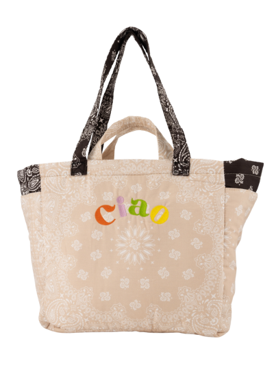 Senna gewatteerde bandana shopper tas