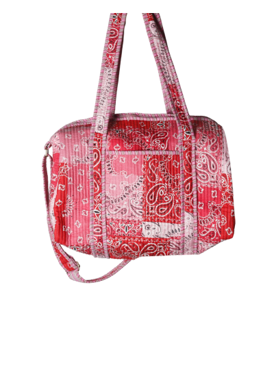 Gewatteerde weekend tas met bandana print