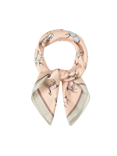 Vierkant sjaaltje met paardenprint