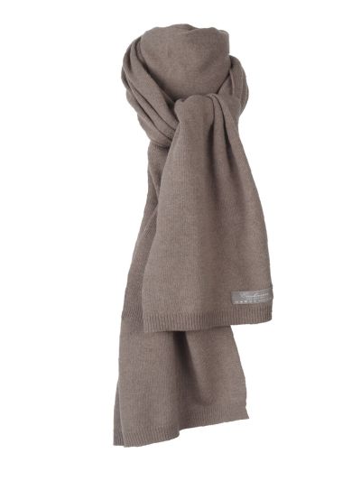 Kasjmier-blend sjaal in de kleur taupe