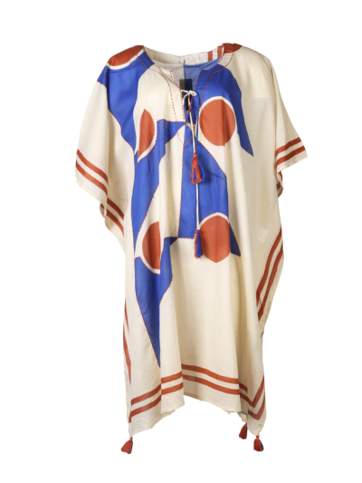 Kaftan met block print