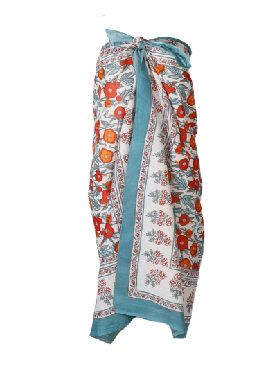 Romée sarong met klaprozenprint