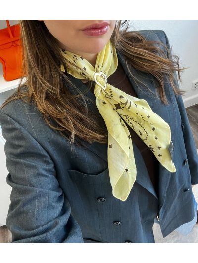 Zijde-blend bandana sjaal