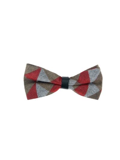 Wollen vlinderstrik met grafish design