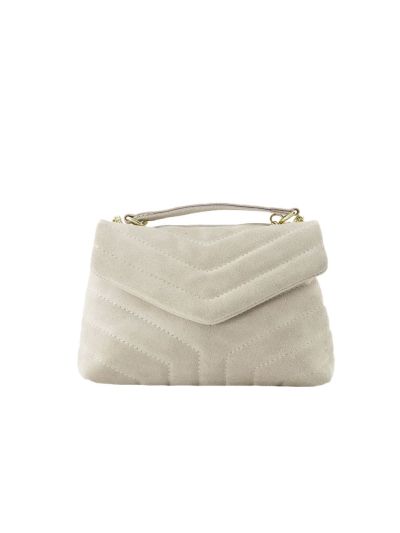 Suede tas in zand