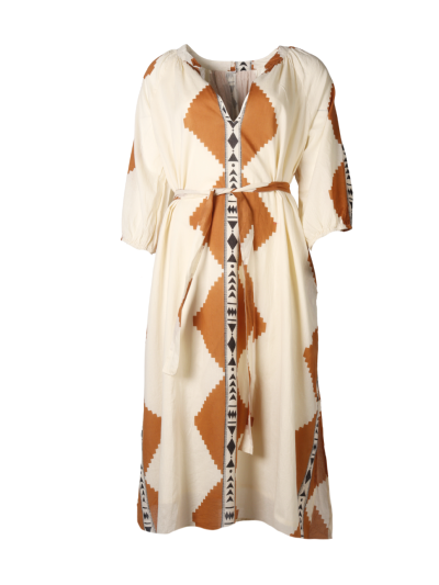 Katoenen jurk met ikat print