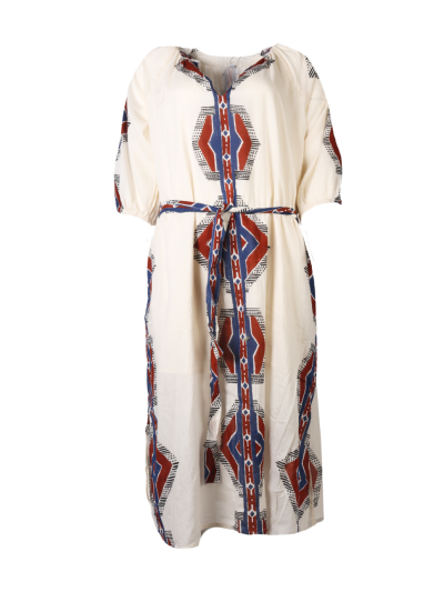 Katoenen jurk met ikat print