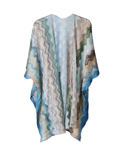 Korte kimono met zigzag patroon