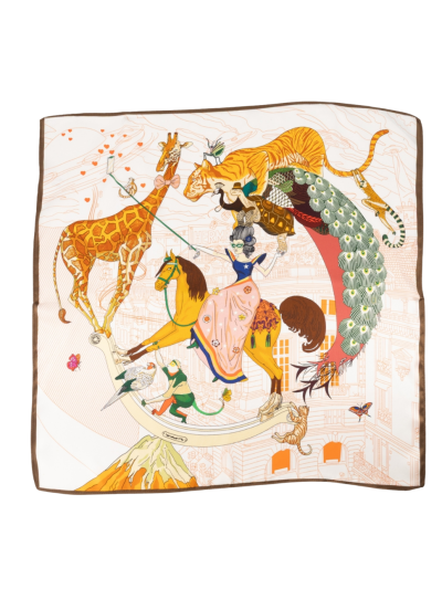 Zijden sjaaltje met circus print
