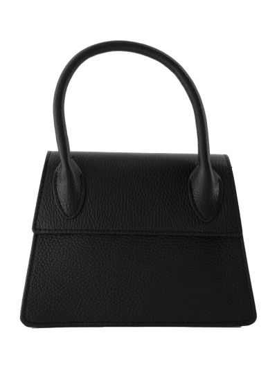 Mini lederen tas in zwart