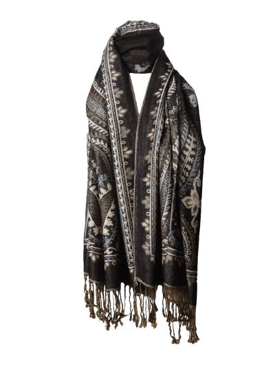 Layla pashmina sjaal met paisley motief