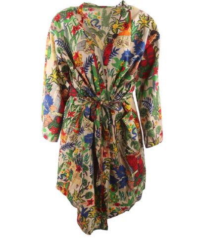 Beige katoenen kimono met Frida Kahlo print