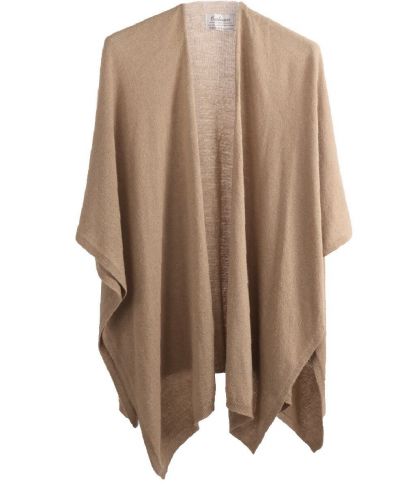 Beige kasjmier-blend omslagdoek