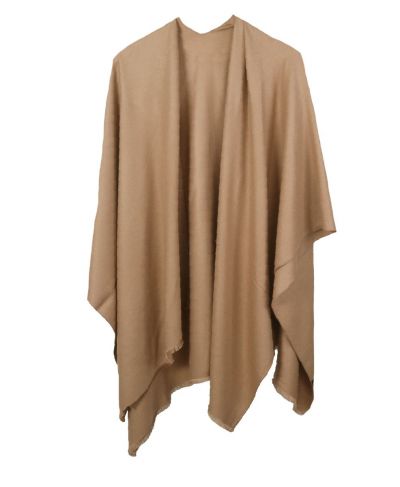 Effen omslagdoek in beige
