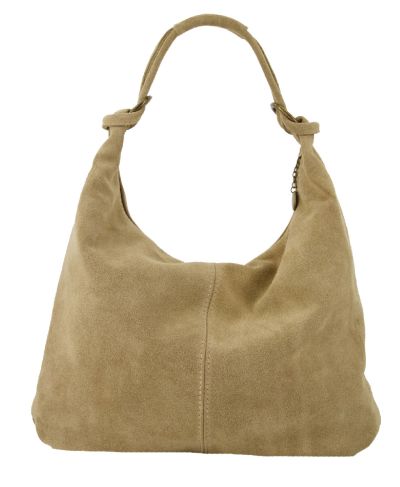 Suède shopper tas in beige