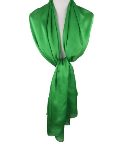 Biljartgroene zijde-blend sjaal 