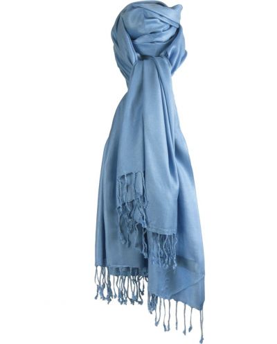 Jeansblauwe pashmina sjaal