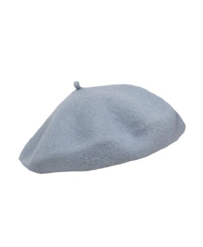 Wollen baret in blauw-grijs