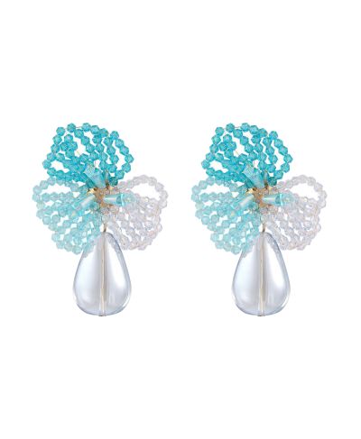 Bloemen oorbellen met pareldetail