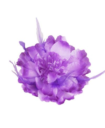 Haarbloem / corsage in paars en lila