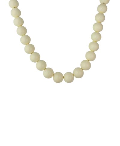 Statement kralenketting in ecru