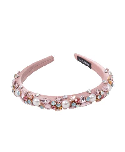 Diadeem met strass-steentjes oudroze