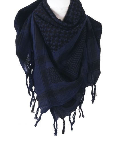 PLO sjaal / Arafat sjaal in zwart-donkerblauw