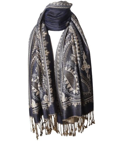 Layla pashmina sjaal met paisley motief