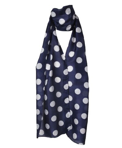 Zijden sjaal met polka dot stippen