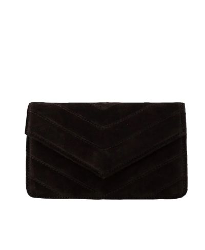 Louise suède clutch/crossbody tas