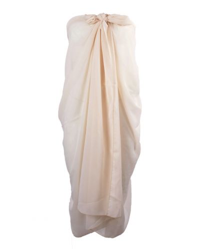 Ecrukleurige crêpe voile pareo