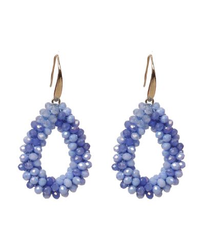 Ella oorbellen in blauw-tinten