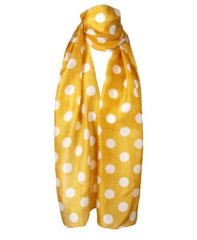 Zijden sjaal met polka dot stippen