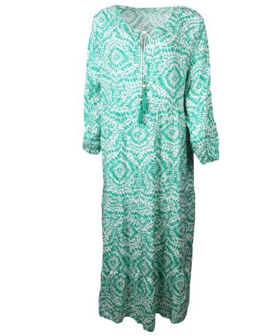 Maxi-jurk met groene floralprint