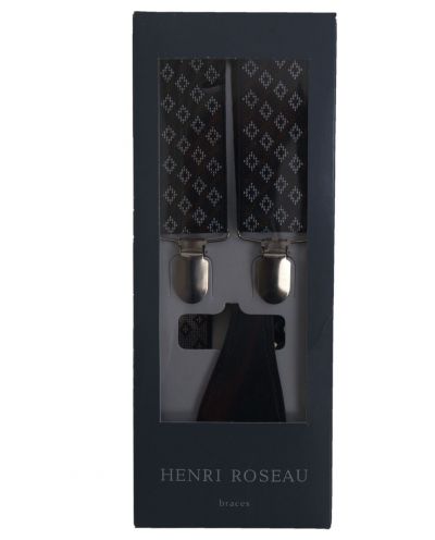 Luxueuze bretels in zwart met wit wyber ruit